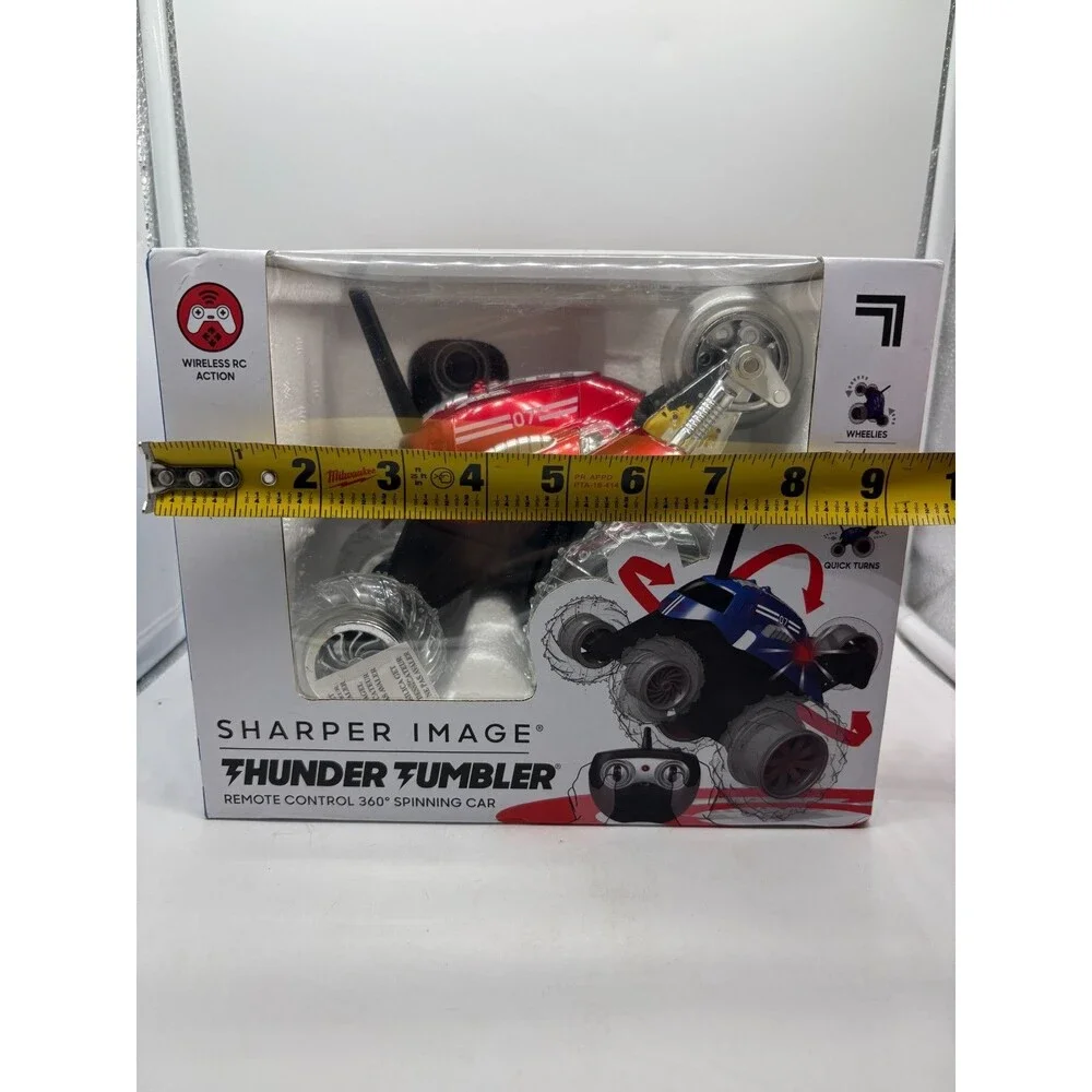 Sharper Image Red Thunder Tumbler 360 Spins Wheelies Remote Control Toy RC Car